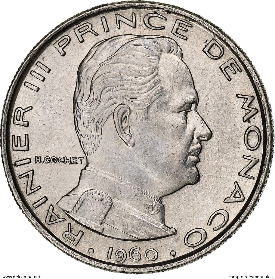 Monaco, Rainier III, Franc, 1960, Nickel, TTB, KM:140 - 1960-2001 Franchi Nuovi