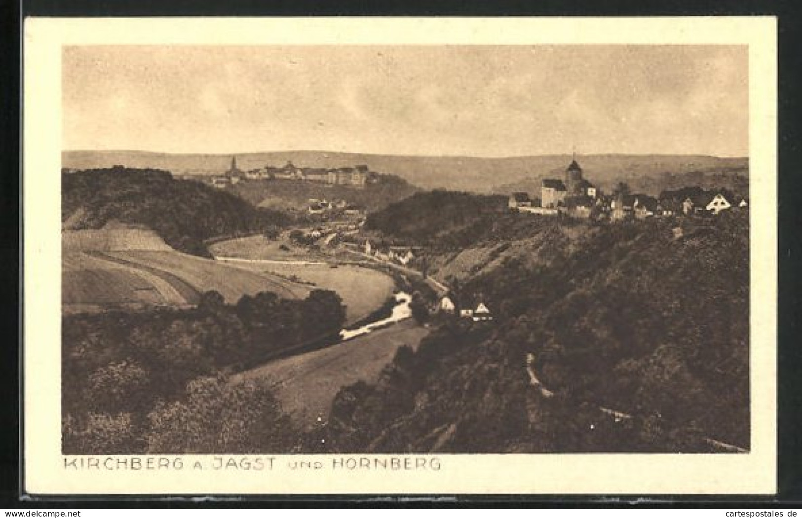 AK Kirchberg A. Jagst, Panorama Mit Hornberg  - Hornberg