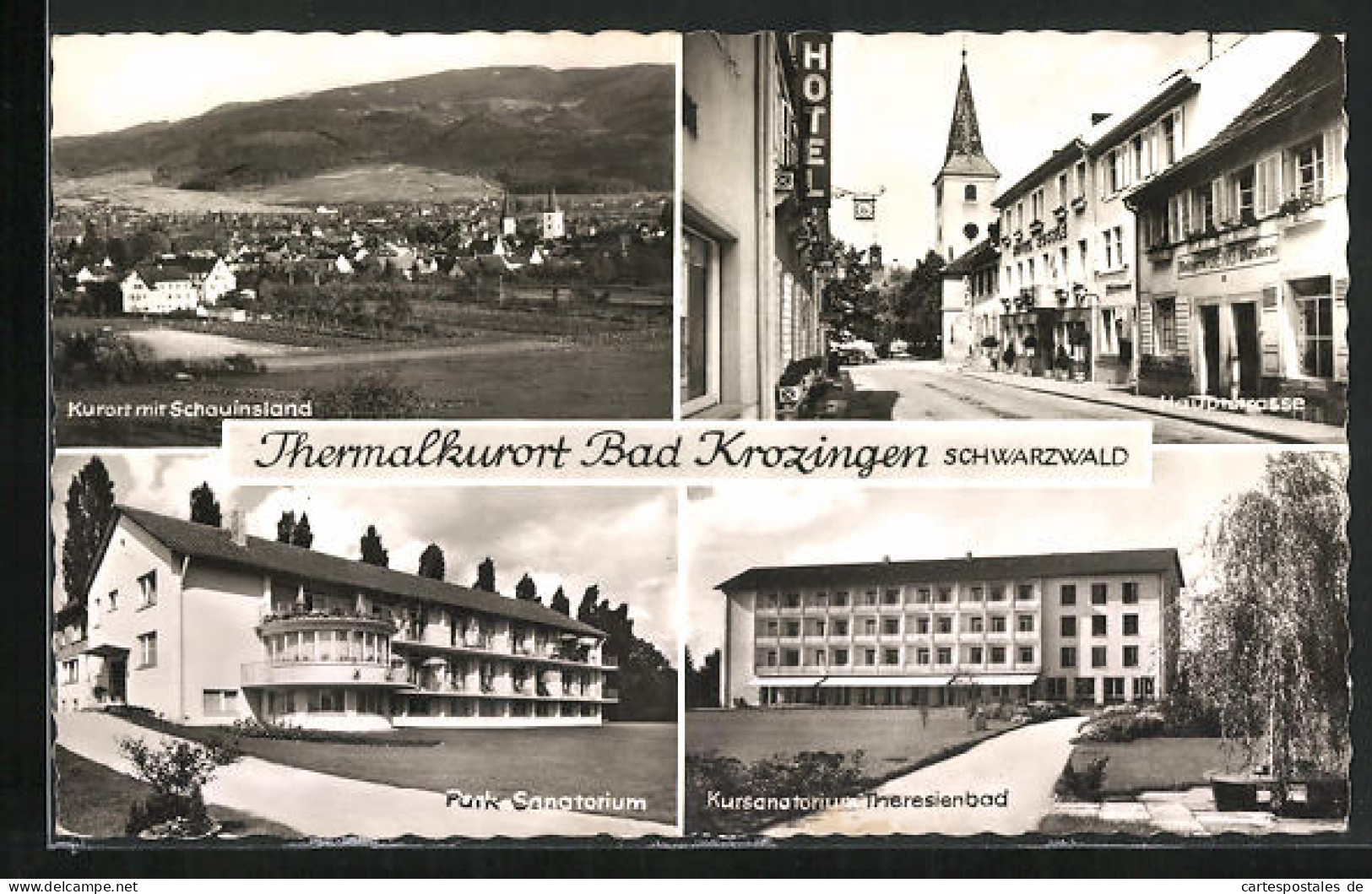 AK Bad Krozingen / Schwarzwald, Park Sanatorium, Theresienbad Und Hauptstrasse  - Bad Krozingen
