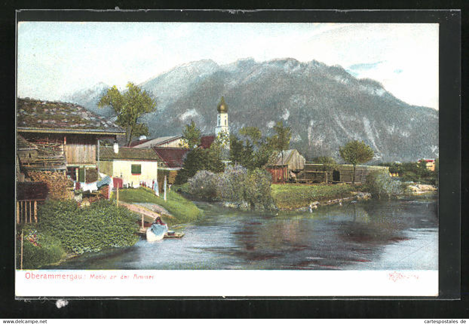 AK Oberammergau, Blick Auf Haus An Der Ammer  - Oberammergau