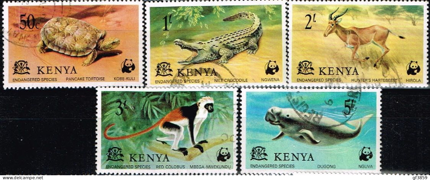 KENYA / Oblitérés/Used / 1977 - Faunes En Danger De Disparition - Kenia (1963-...)