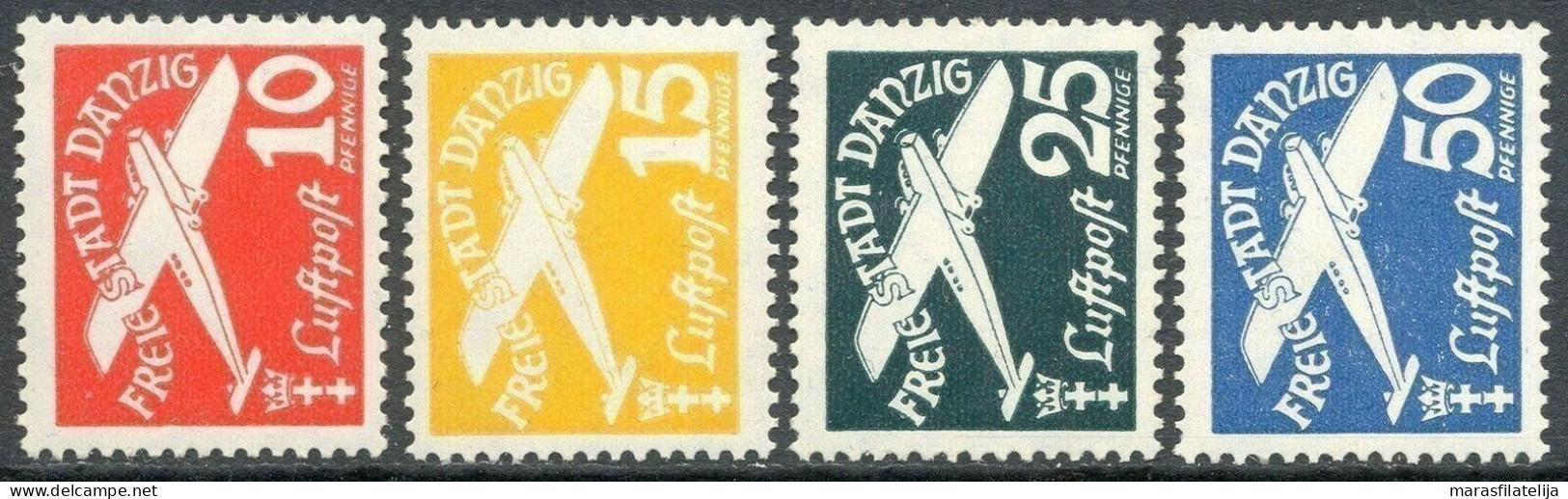 Germany, Danzing, 1938, Airmail, Cpl Set Of 4, MNH - Autres & Non Classés