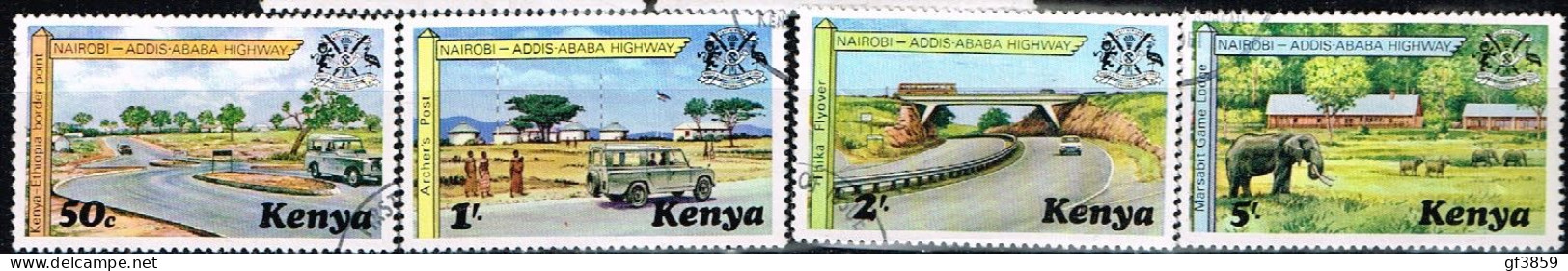 KENYA / Oblitérés/Used / 1977 - Autoroute Nairobi / Addis Abeba - Kenya (1963-...)
