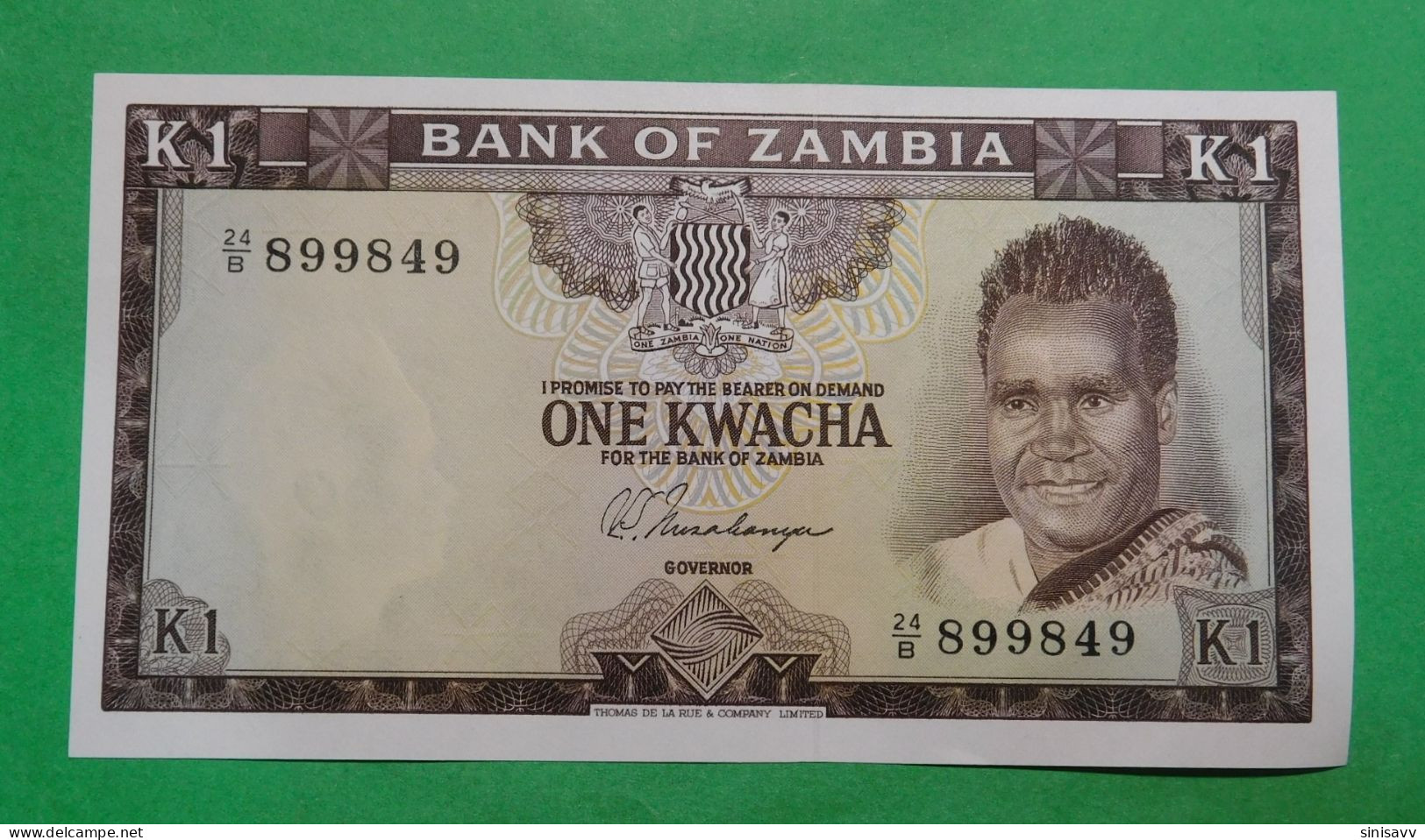 ZAMBIA - 1 Kwacha 1969 - Zambie