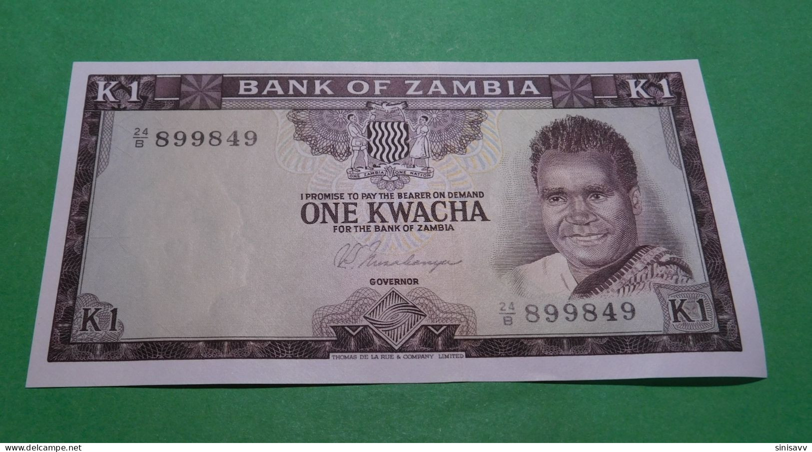 ZAMBIA - 1 Kwacha 1969 - Zambie