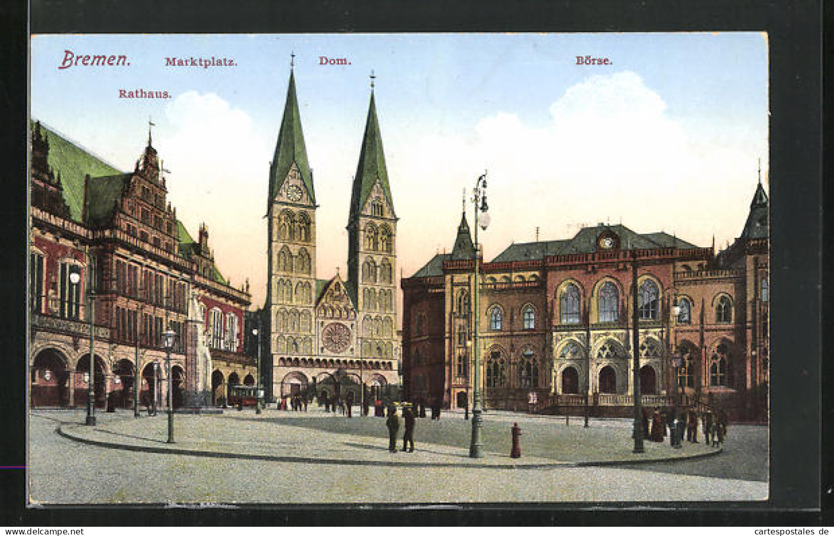 AK Bremen, Marktplatz Mit Dom, Börse Und Rathaus  - Bremen