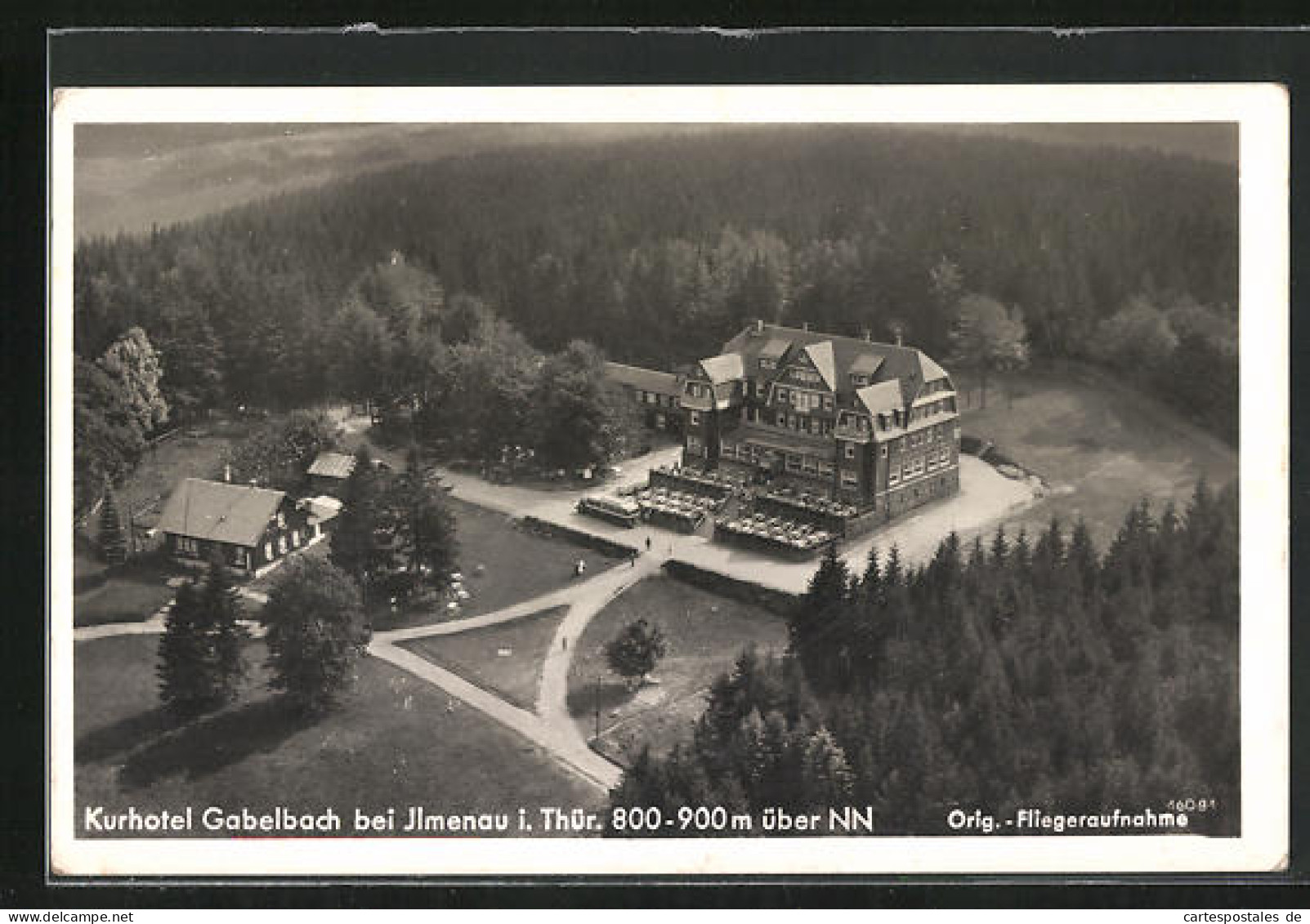 AK Ilmenau /Thür., Kurhotel Gabelbach, Fliegeraufnahme  - Ilmenau