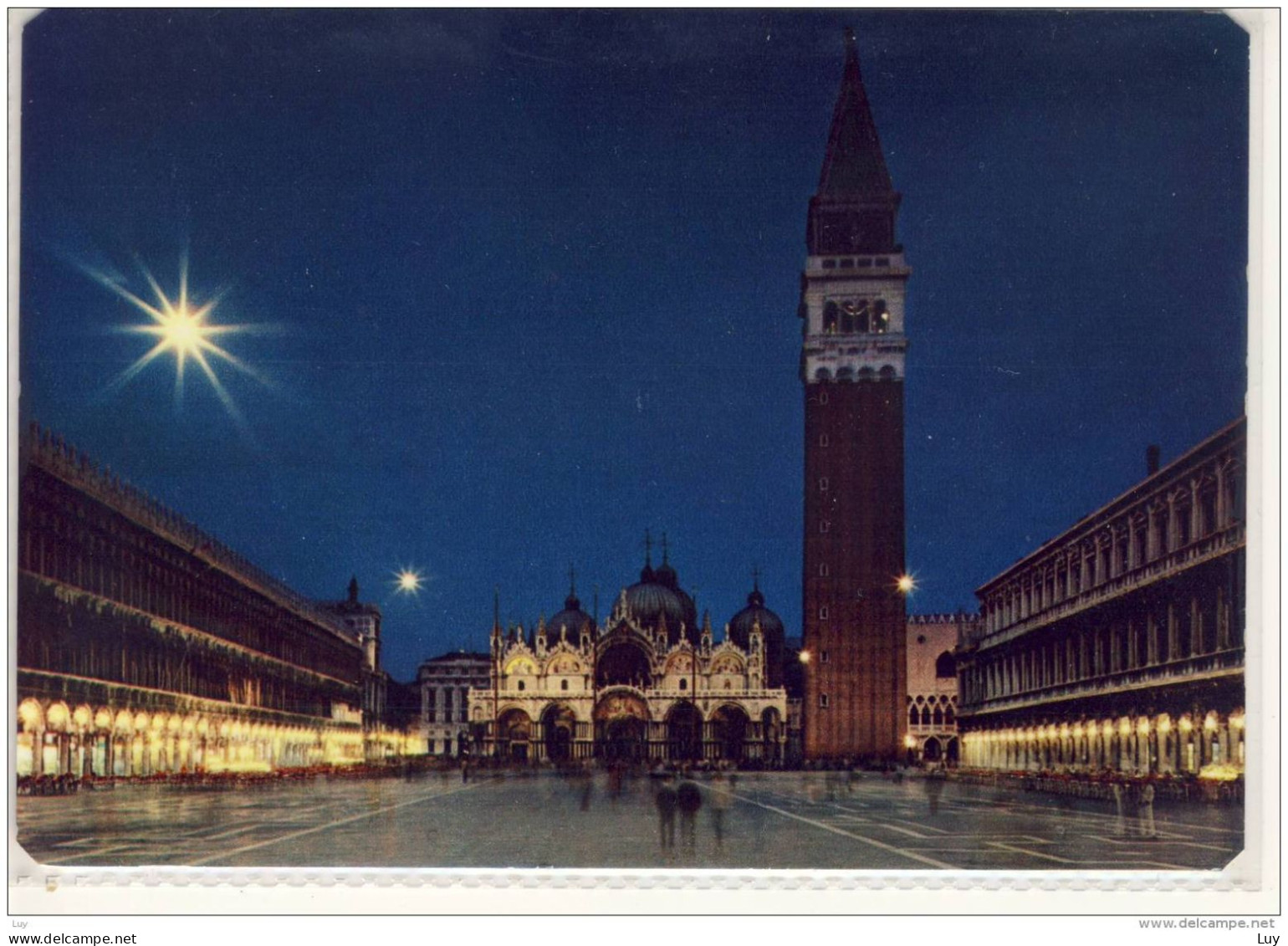 VENEZIA - Piazza S. Marco - Notturno, Mond, Moon, Luna, Lune,  Viaggiata - Venezia (Venice)