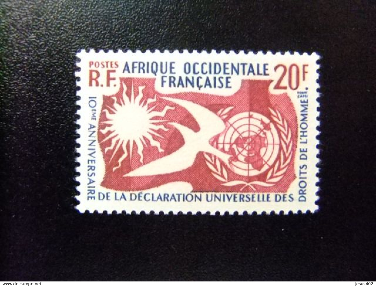 56 AFRIQUE OCCIDENTALE FRANCAISE (A.O.F.) 1958 / O.N.U. / YVERT 74 MNH - Unused Stamps