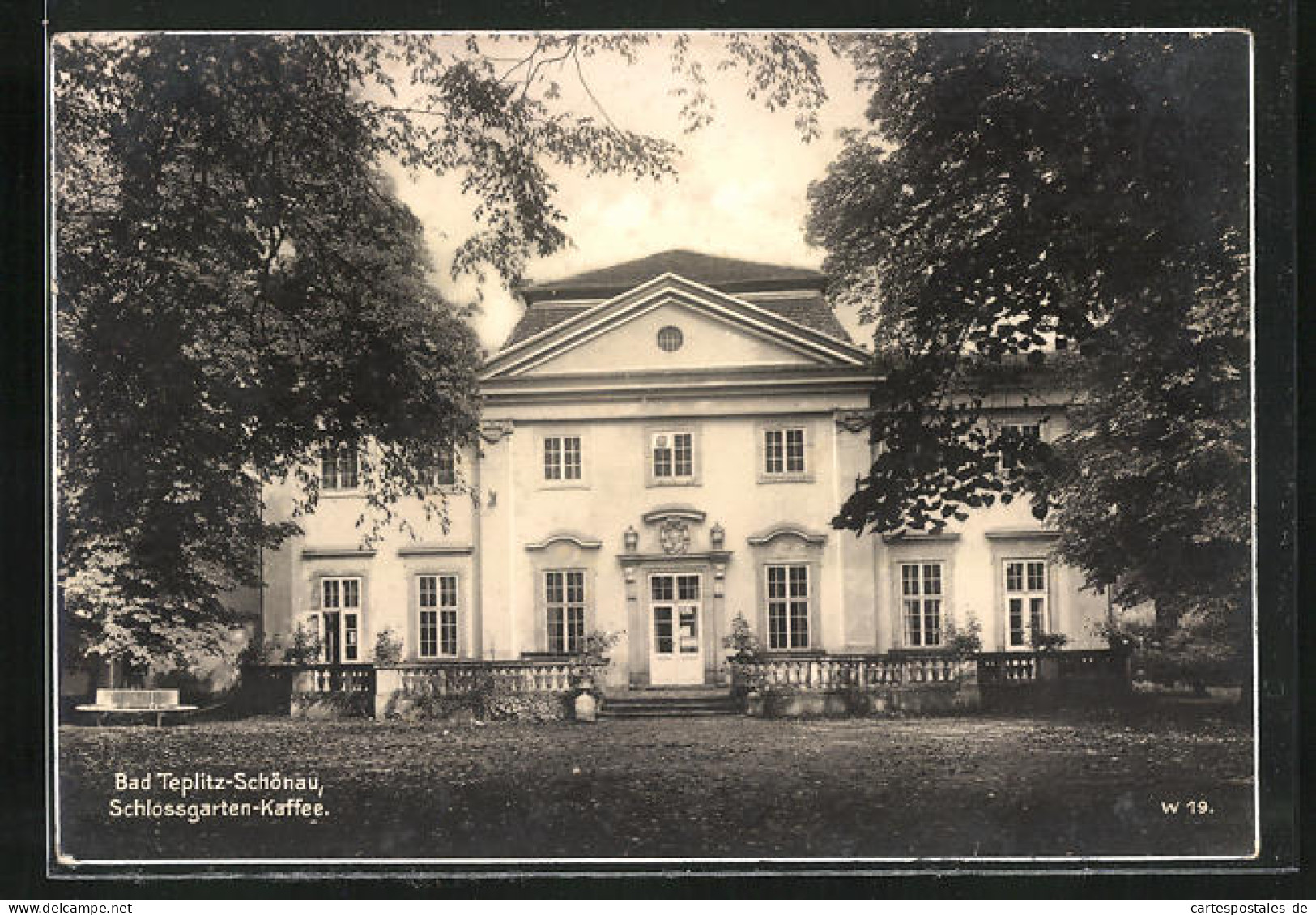 AK Teplitz Schönau / Teplice, Schlossgarten-Cafe  - Czech Republic