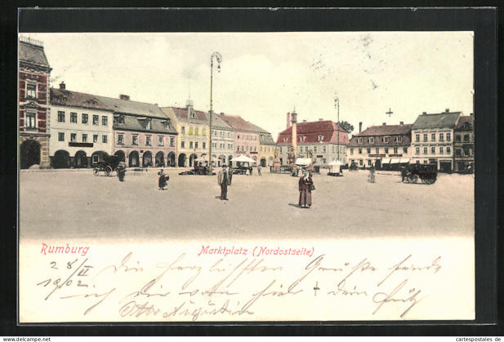 AK Rumburg / Rumburk, Marktplatz Nordostseite  - Czech Republic
