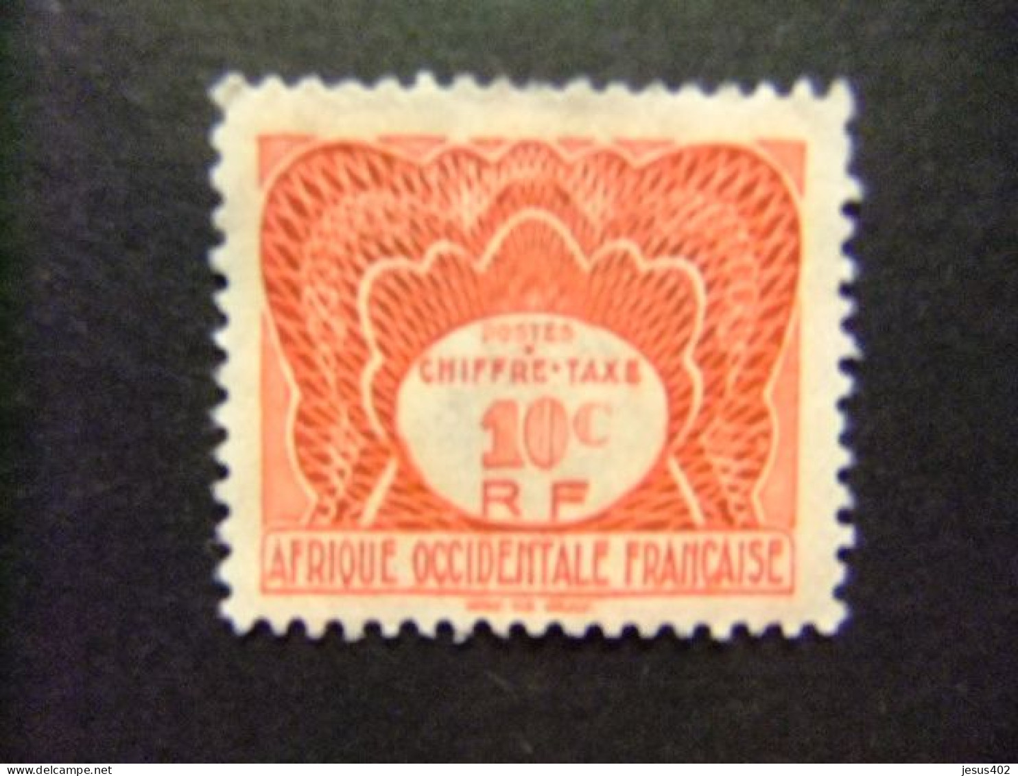 56 AFRIQUE OCCIDENTALE FRANCAISE (A.O.F.) 1947 / SELLO TAX / YVERT TAX 1 (*) - Usados