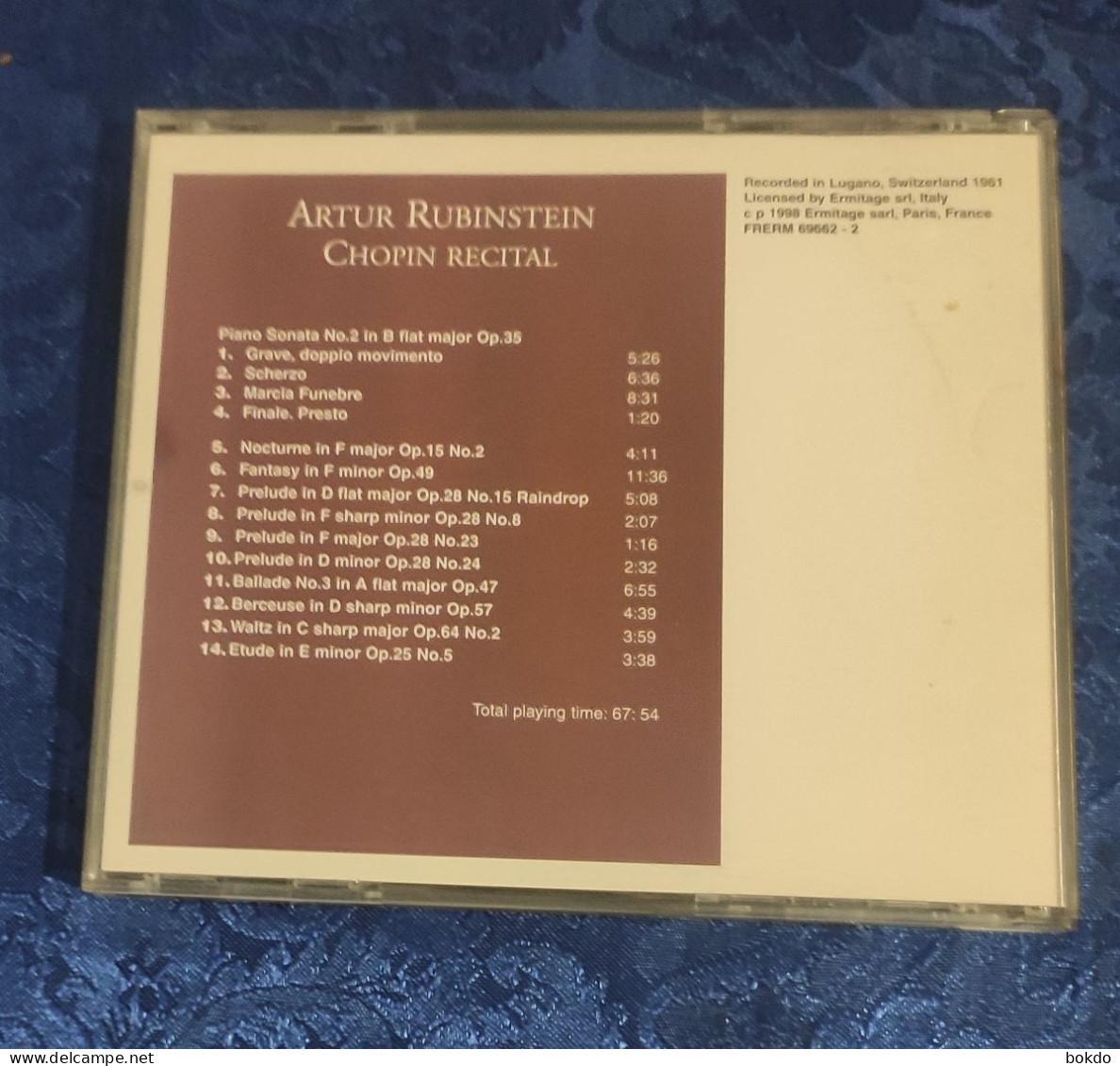 Chopin Récital - Artur Robinstein - Piano - Klassik