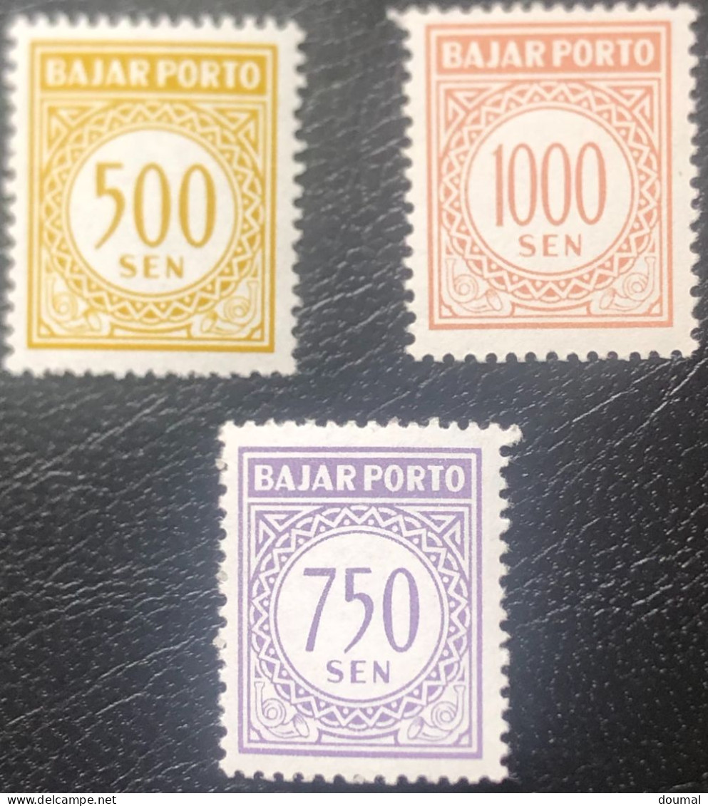 BAJAR PORTO - 1962 - Indonesia - 500-1000-750 SEN - Indonesia