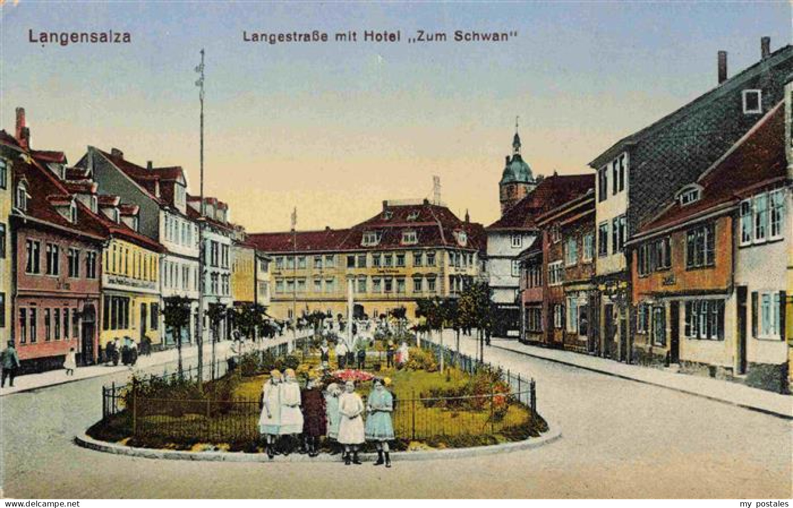 73974650 Langensalza_Bad Langestrasse Mit Hotel Zum Schwan - Bad Langensalza