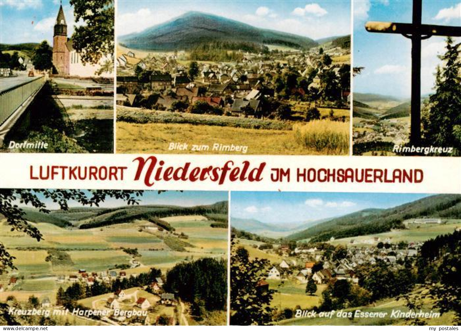 73943434 Niedersfeld_Winterberg Dorfmitte Rimbergblick Rimbergkreuz Kreuzberg Mi - Winterberg