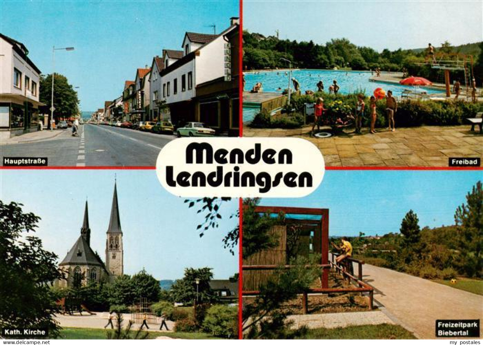73943395 Lendringsen_Sauerland Hauptstrasse Freibad Kath Kirche Freizeitpark Bie - Menden