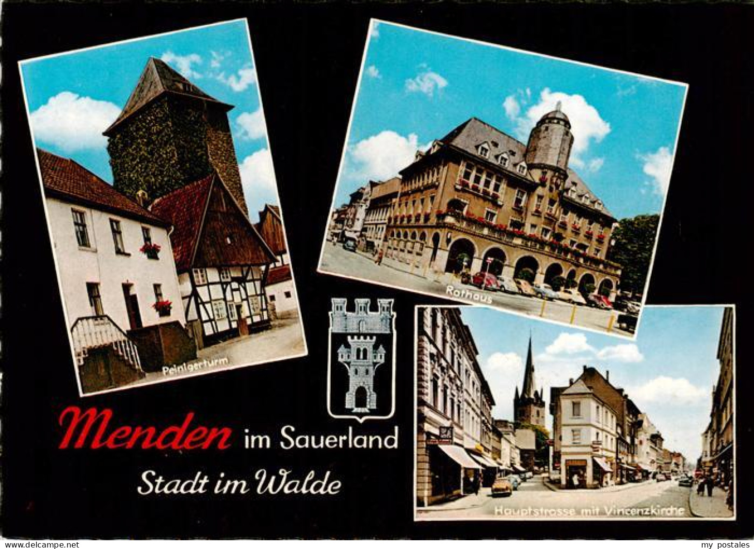 73943393 Menden__Sauerland Peinigerturm Rathaus Hauptstrasse Mit Vincenzkirche - Menden