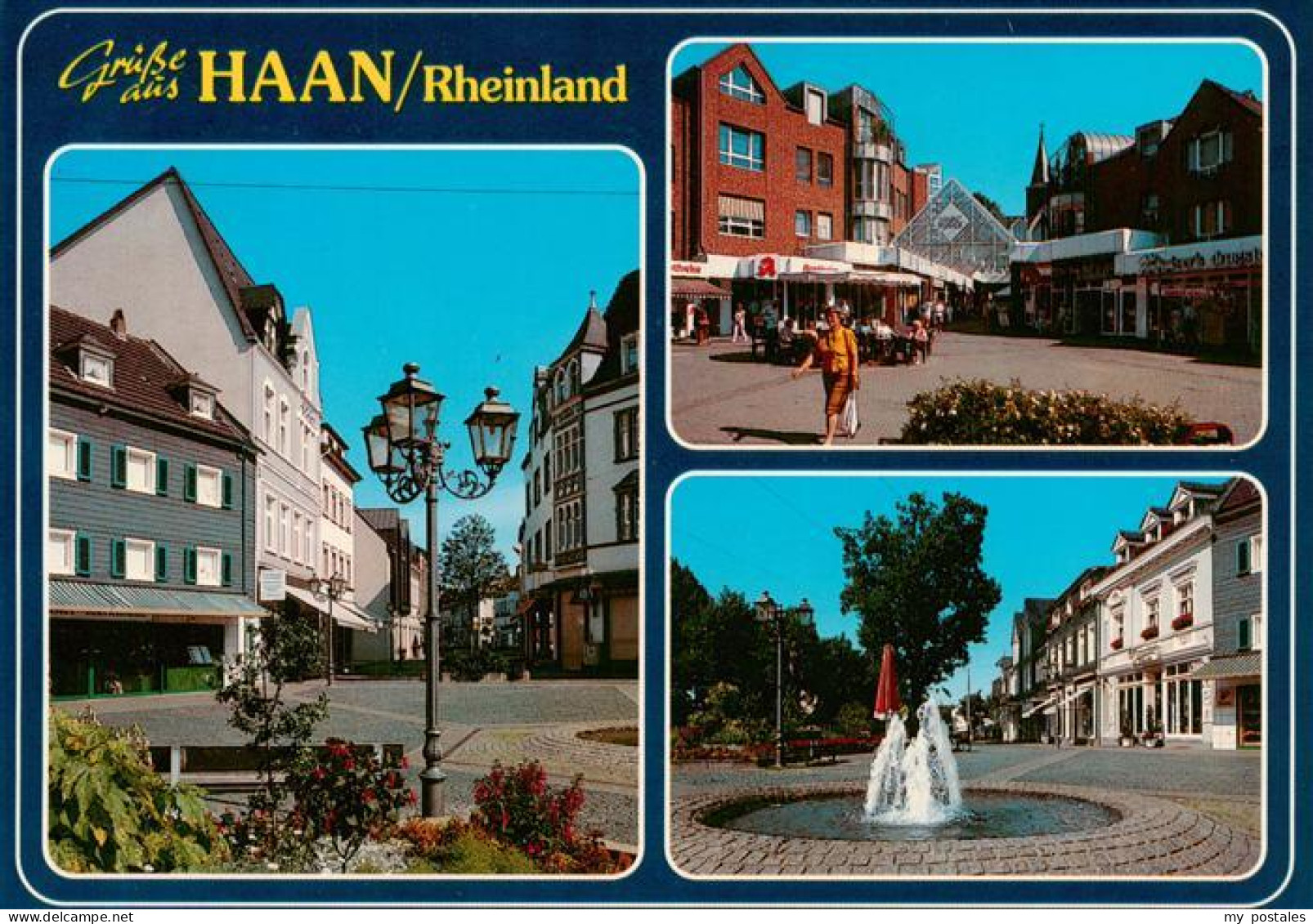 73943313 Haan_Rheinland Gartenstadt Fussgaengerzone Brunnen - Haan