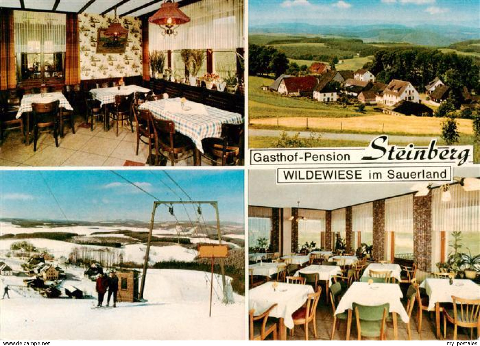 73943293 Wildewiese Gasthof Pension Steinberg Gastraeume Skilift Panorama - Sundern