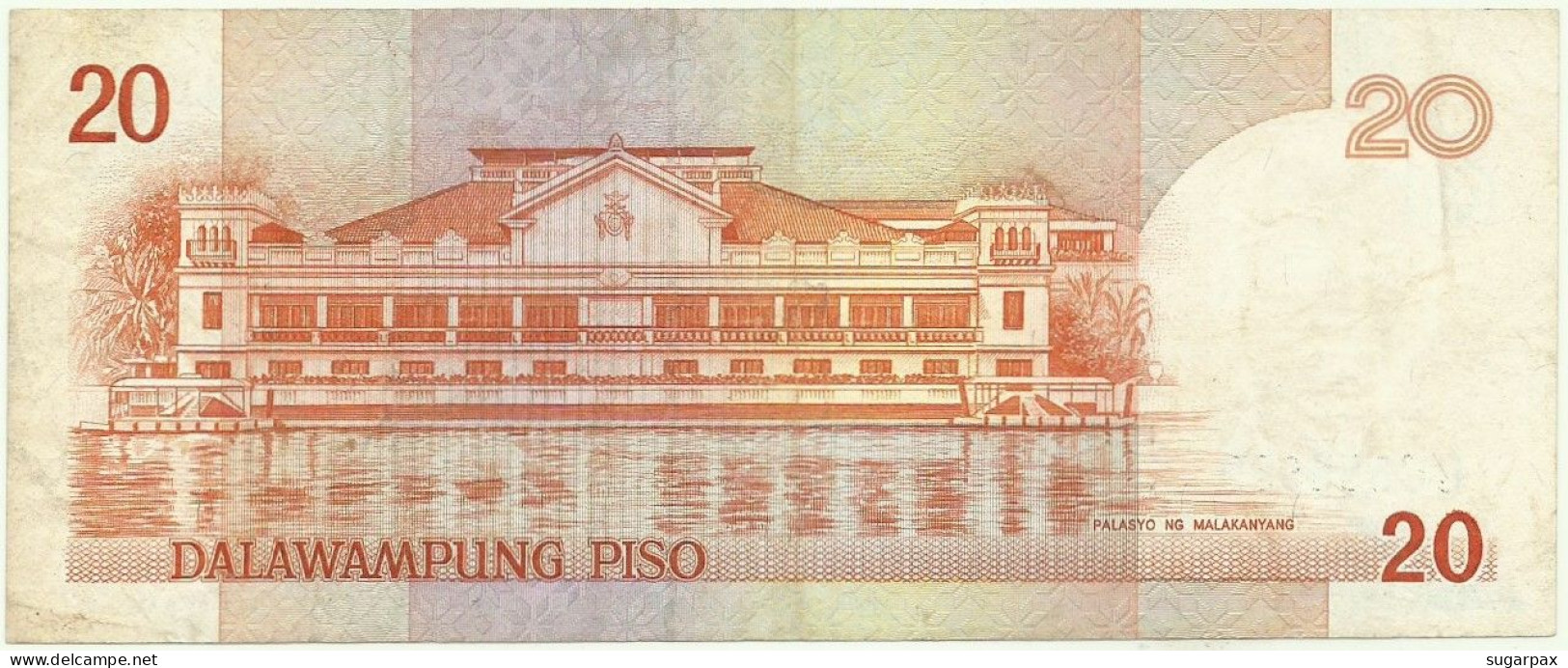 PHILIPPINES - 20 Piso - ND ( 1986 - 1994 ) - Pick 170.b - Sign. 11 - Serie CC - Seal Type 4 - Filippijnen