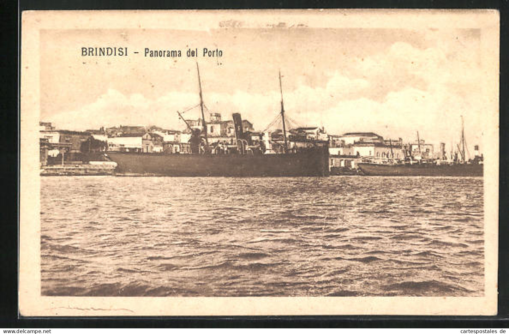 Cartolina Brindisi, Panorama Del Porto  - Brindisi