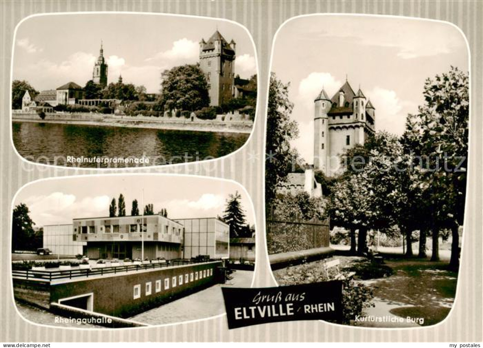 73863686 Eltville Rhein Rheinuferpromenade Rheingauhalle Kurfuerstliche Burg Elt - Eltville