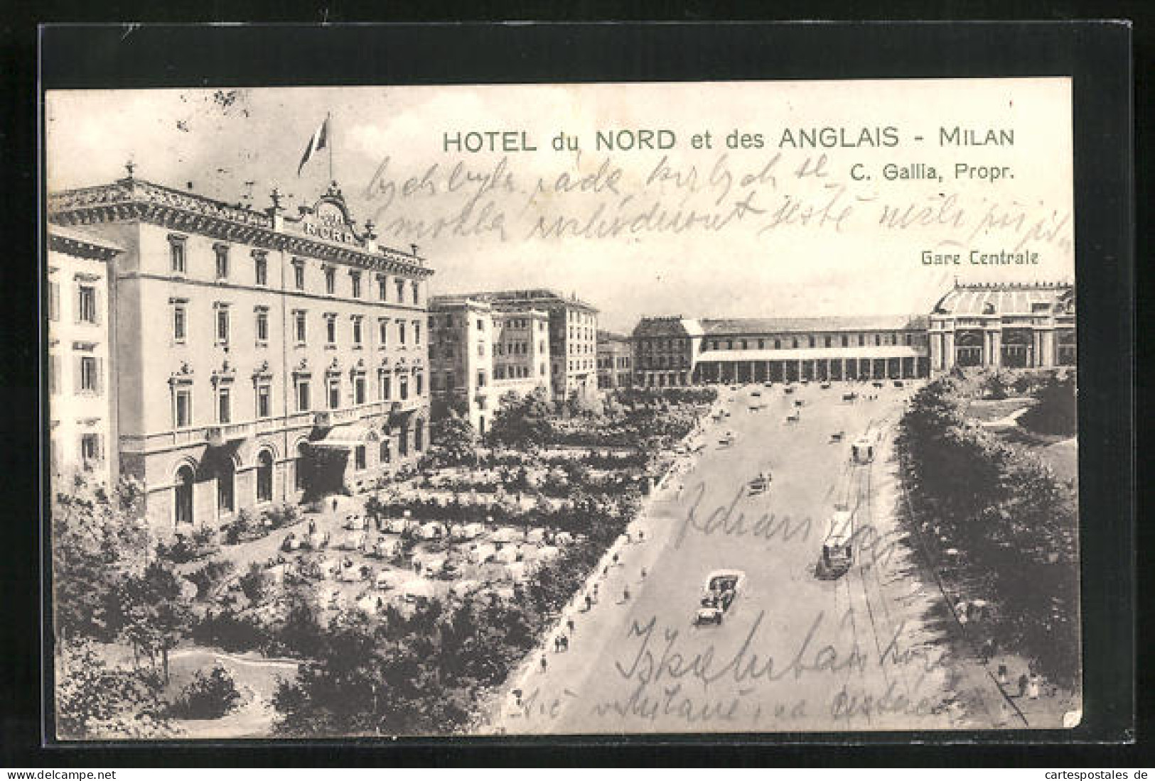 Cartolina Milan, Hotel Du Nord Et Des Anglais  - Andere & Zonder Classificatie