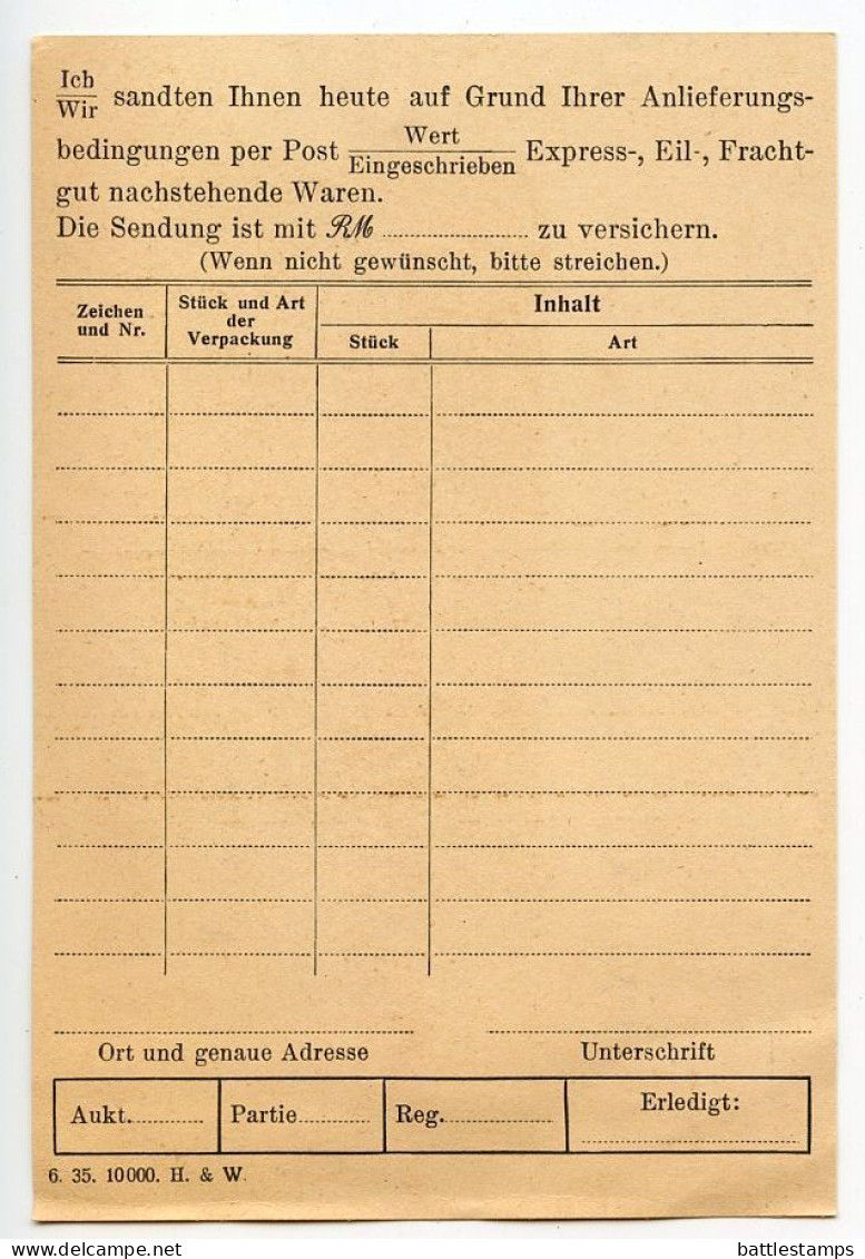 Germany 1936 Cover & Invoice; Leipzig - RAVAG, Rauchwaren-Versteigerungs To Schiplage; 8pf. Hindenburg; Slogan Cancel - Briefe U. Dokumente