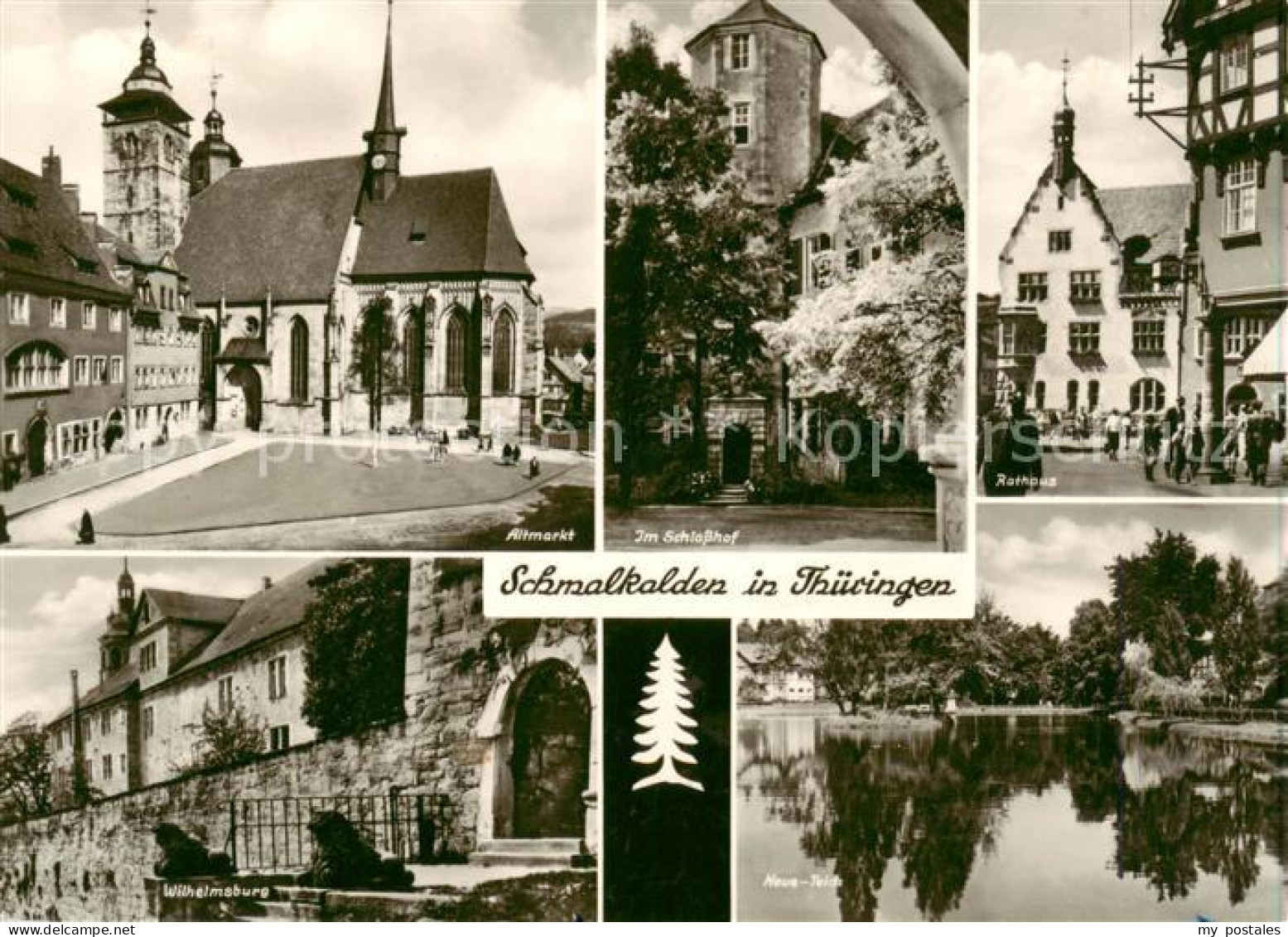 73863582 Schmalkalden Altmarkt Im Schlosshof Rathaus Wilhelmsburg Teich Schmalka - Schmalkalden