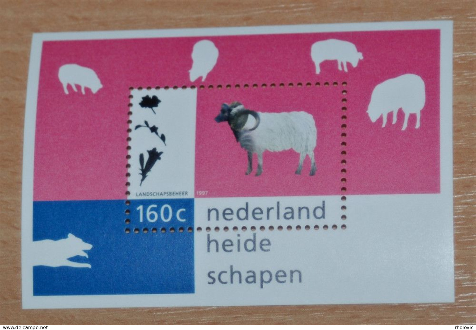 NETHERLANDS 1997, Natural Landscape, Farm, Sheeps, Animals, Fauna, Mi #B51, Souvenir Sheet, MNH** - Boerderij