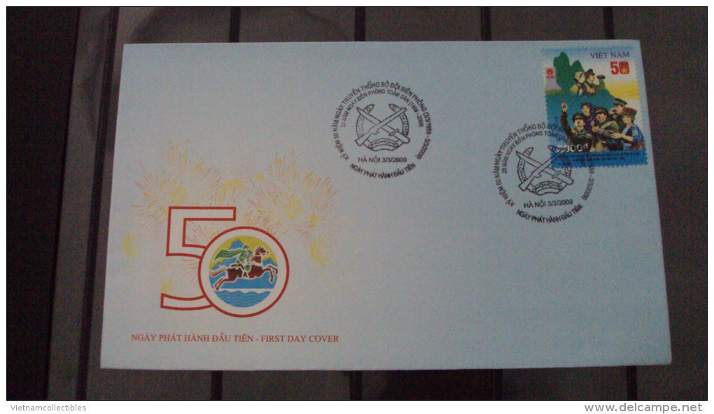 FDC Vietnam Viet Nam 2009 : 50th Anniversary Of Frontier Force (Ms981) - Vietnam