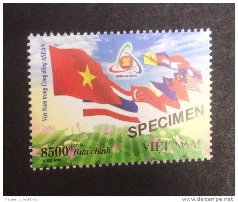 Vietnam Viet Nam MNH SPECIMEN Stamp 2010 : ASEAN Countires / Flag (Ms999) - Vietnam