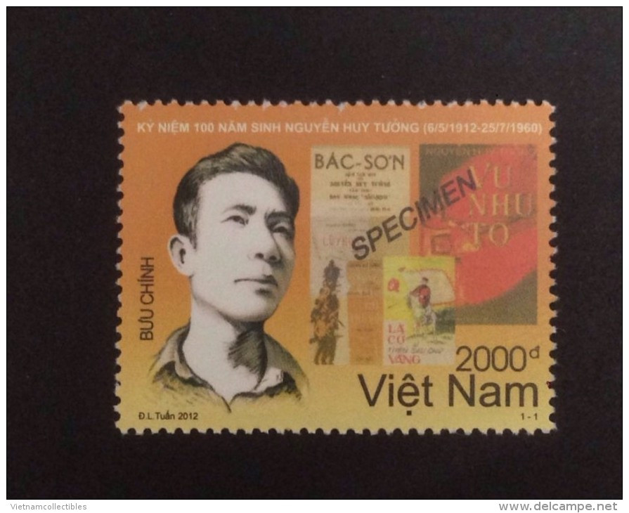 Vietnam Viet Nam MNH SPECIMEN Stamp 2012 : 100th Birth Anniversary Of Nguyen Huy Tuong (Ms1020) - Viêt-Nam