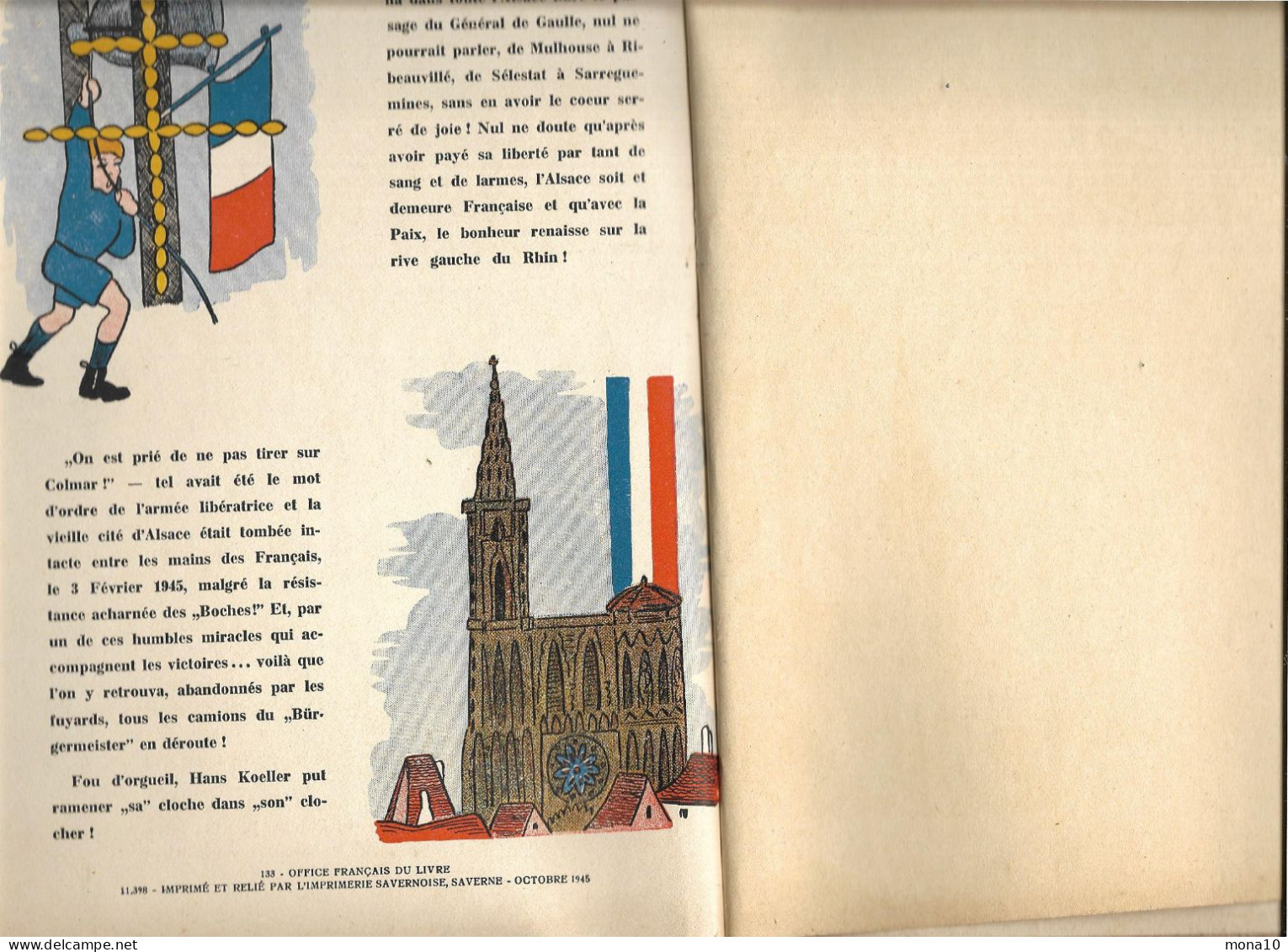 Notre Alsace ; Livre De 16 Pages Par Poucette; 1945 - Autres & Non Classés