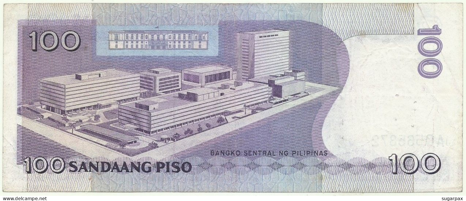 PHILIPPINES - 100 Piso - ND ( 1987 - 1994 ) - Pick 172.a - Sign. 11 - Serie AQ - Seal Type 4 - Filippijnen
