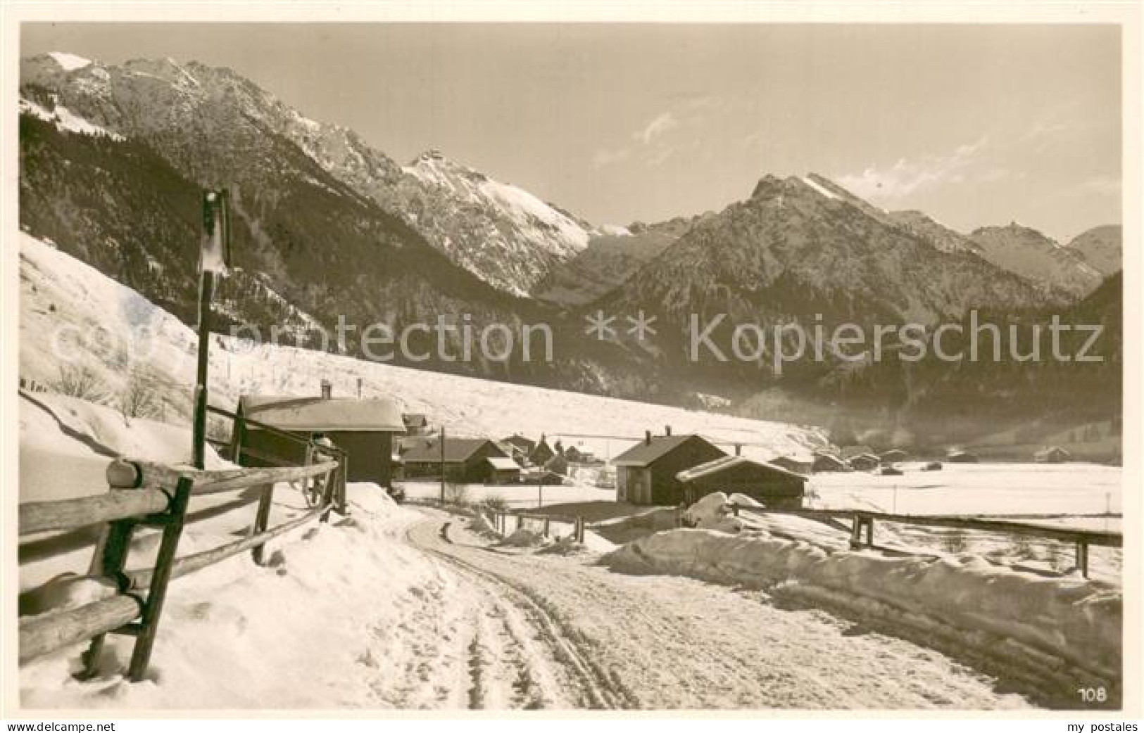 73755605 Hinterstein Bad Hindelang Ortsstrasse Winterpanorama Allgaeuer Alpen Hi - Hindelang
