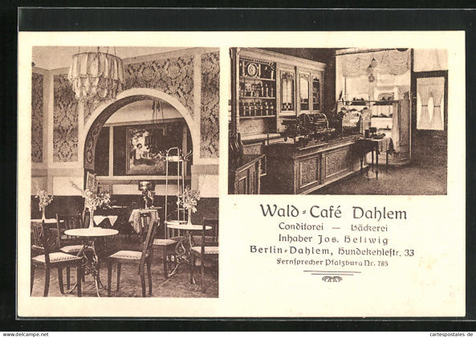 AK Dahlem, Wald-Cafe, Hundekehlestrasse 33  - Dahlem