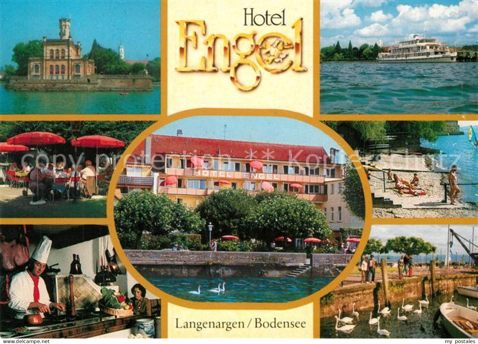 73323228 Langenargen Bodensee Hotel Engel Restaurant Grillstube Schloss Faehre B - Langenargen