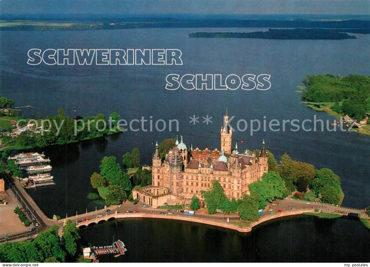 73322988 Schwerin Mecklenburg Schweriner Schloss Fliegeraufnahme Schwerin Meckle - Schwerin