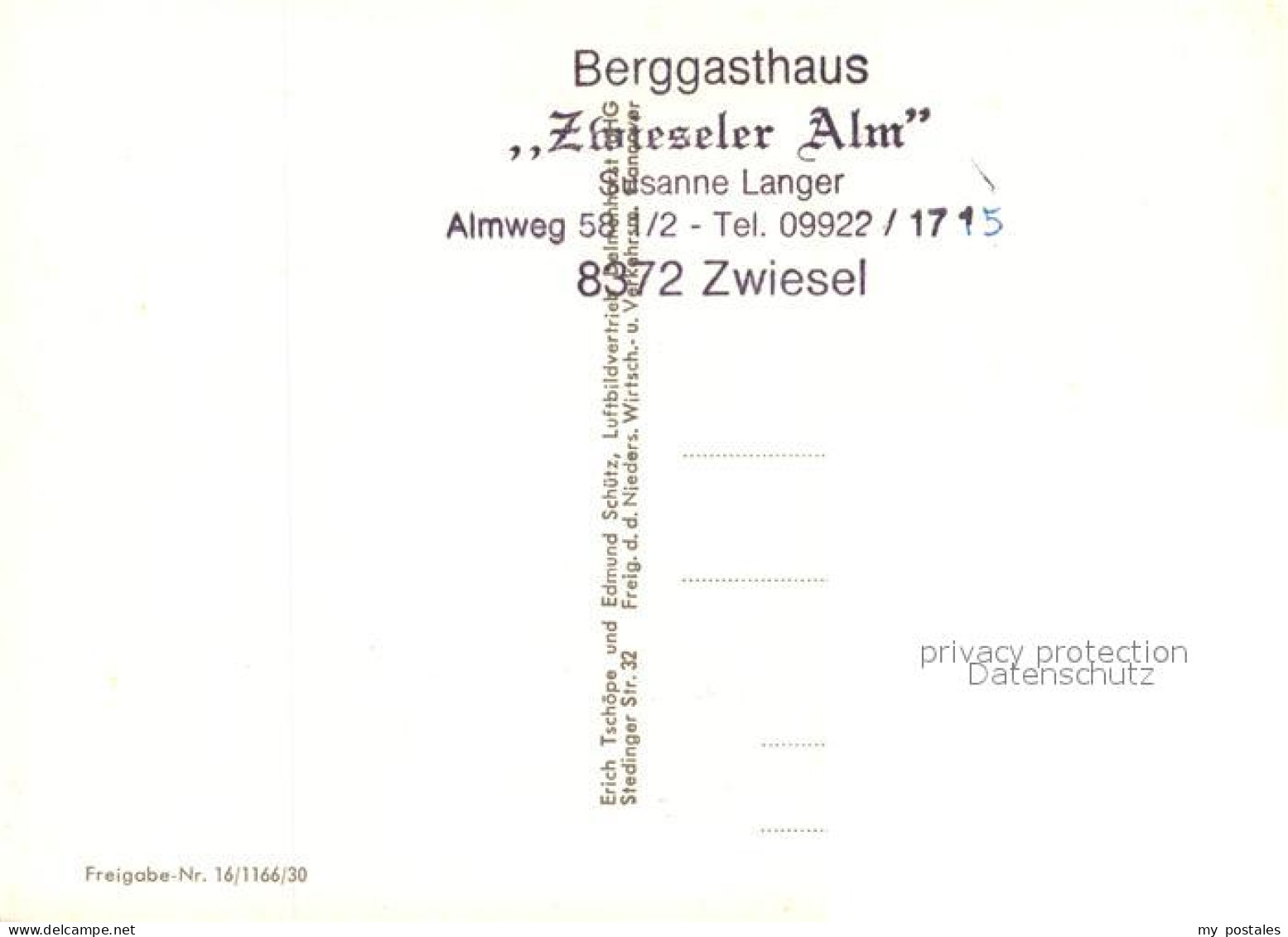 73322967 Zwiesel Niederbayern Berggasthaus Zwieseler Alm Fliegeraufnahme Zwiesel - Zwiesel