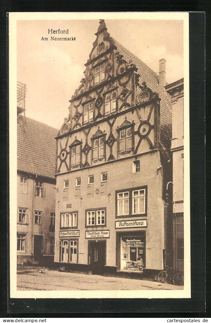 AK Herford, Gasthof Deutsches Haus Am Neuenmarkt  - Herford