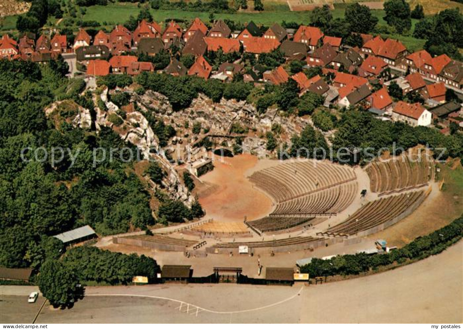 73321830 Bad Segeberg Fliegeraufnahme Kalkberg Stadion Bad Segeberg - Bad Segeberg