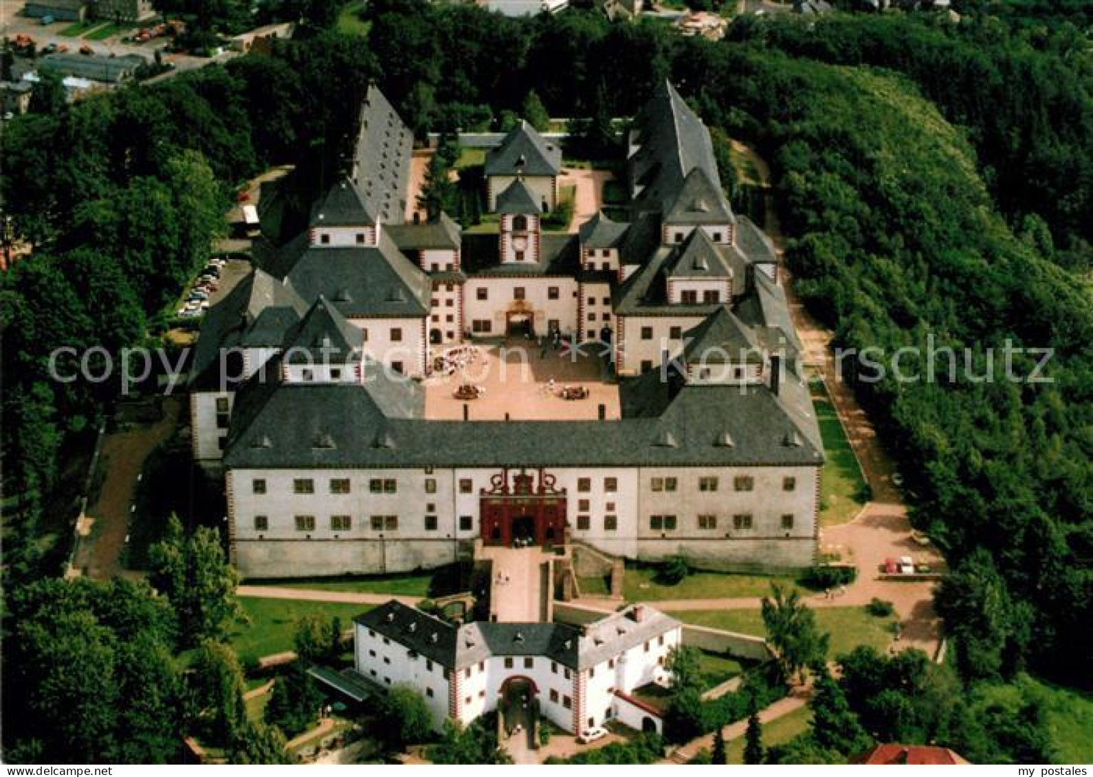 73321690 Augustusburg Schloss Fliegeraufnahme Augustusburg - Augustusburg