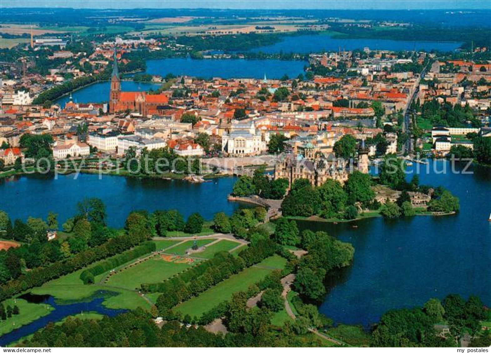 73321654 Schwerin Mecklenburg Fliegeraufnahme Mit Schloss Schwerin Mecklenburg - Schwerin