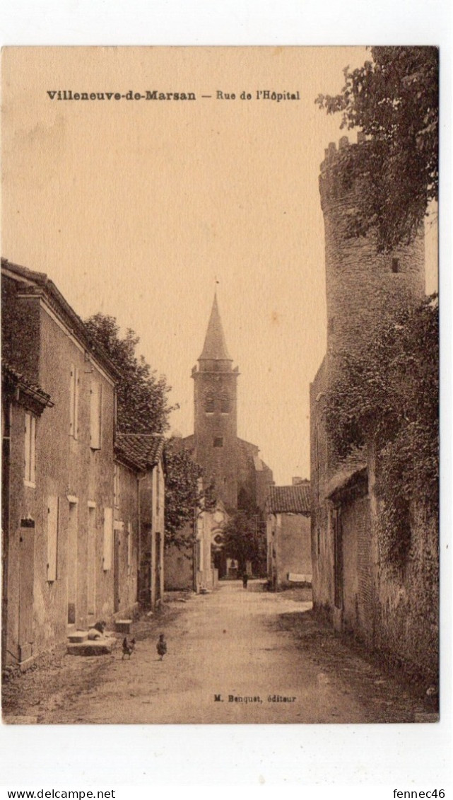 40 - VILLENEUVE De MARZAN - Rue De L'Hôpital - 1942 (L43) - Villeneuve De Marsan