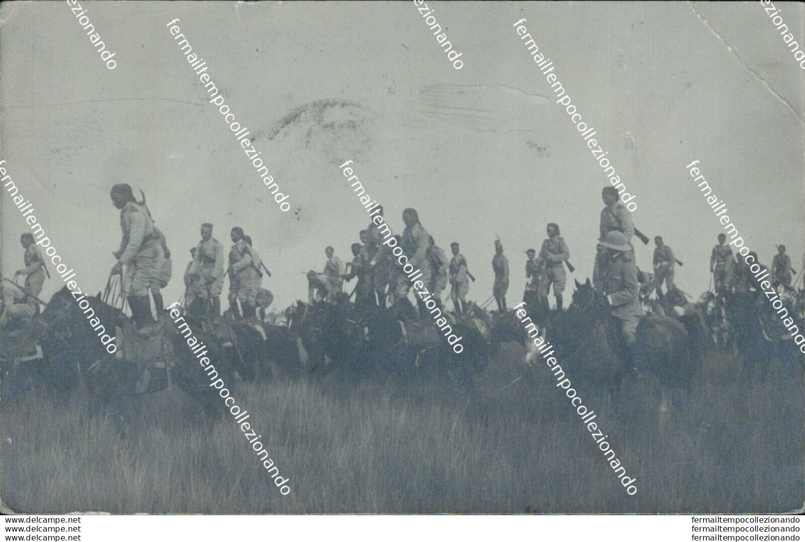 Bt555 Cartolina Militare Fotografica Colonie - Regimente