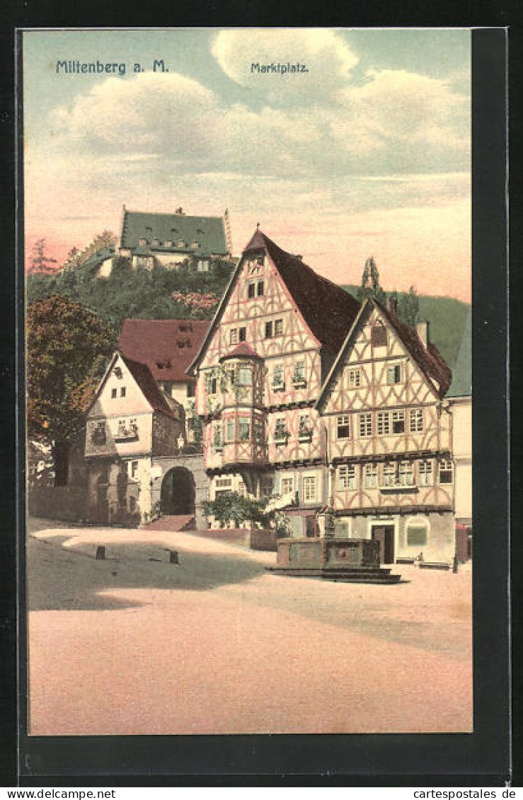 AK Miltenberg A. M., Brunnen Auf Dem Marktplatz  - Miltenberg A. Main