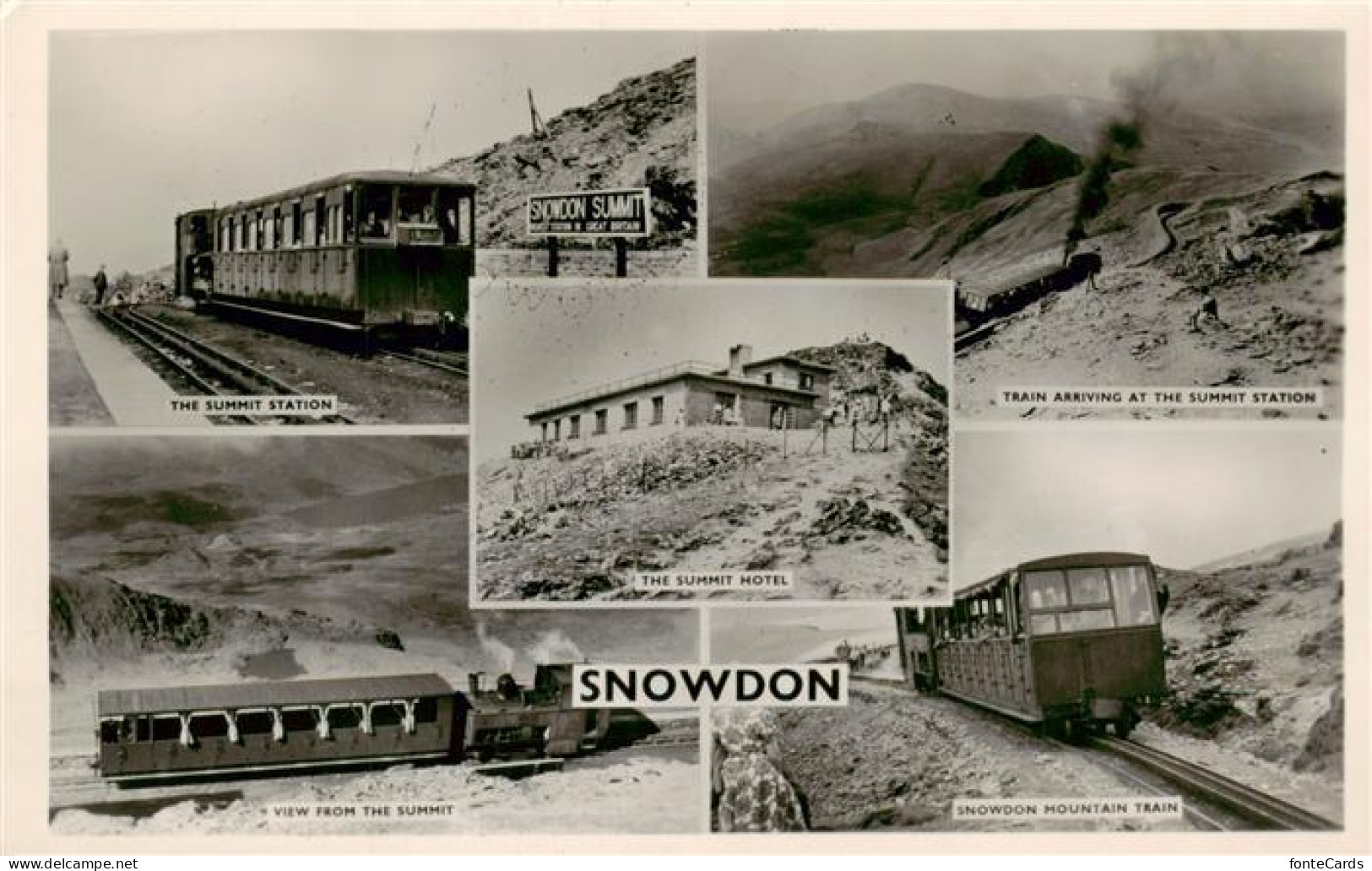 73885658 Snowdon Wales UK The Summit Station Train Arryin At The Summit Station  - Autres & Non Classés