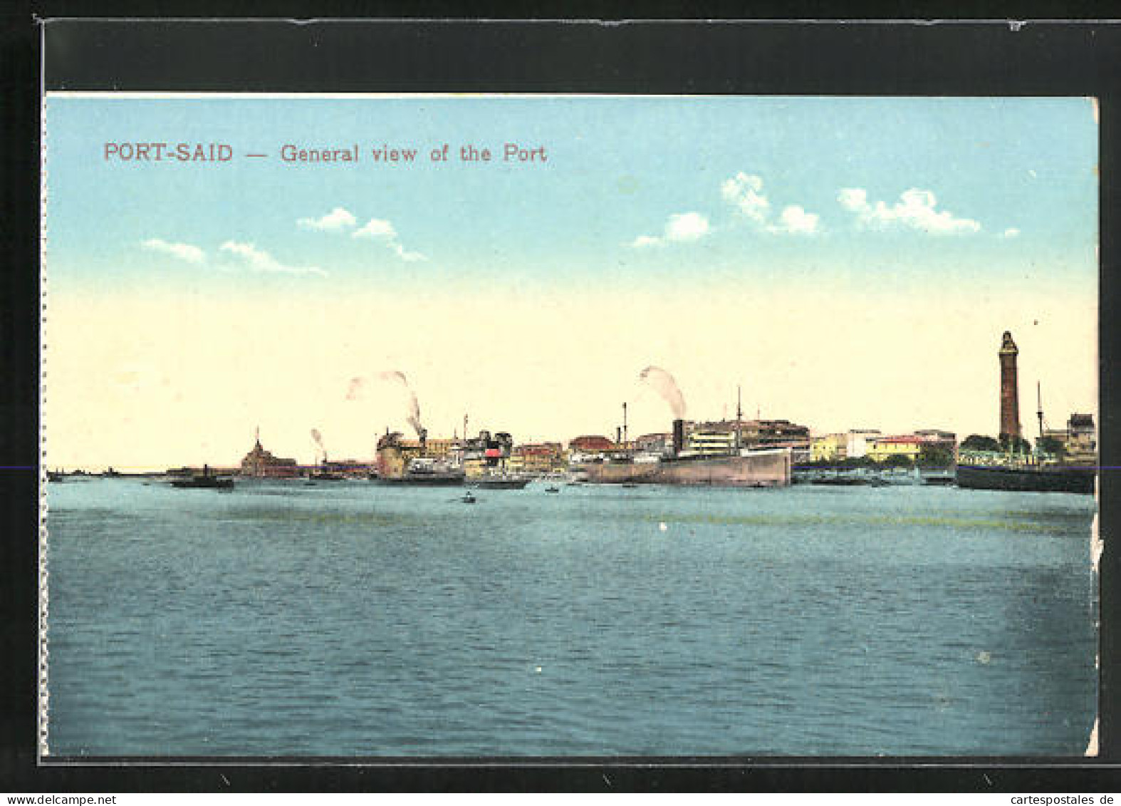 CPA Port Said, General View Of The Port  - Andere & Zonder Classificatie
